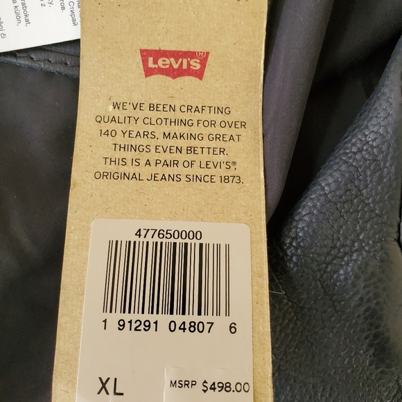 $498 Levis Genuine Leather Motto Jacket Sz M or XL - Picture 3 of 6